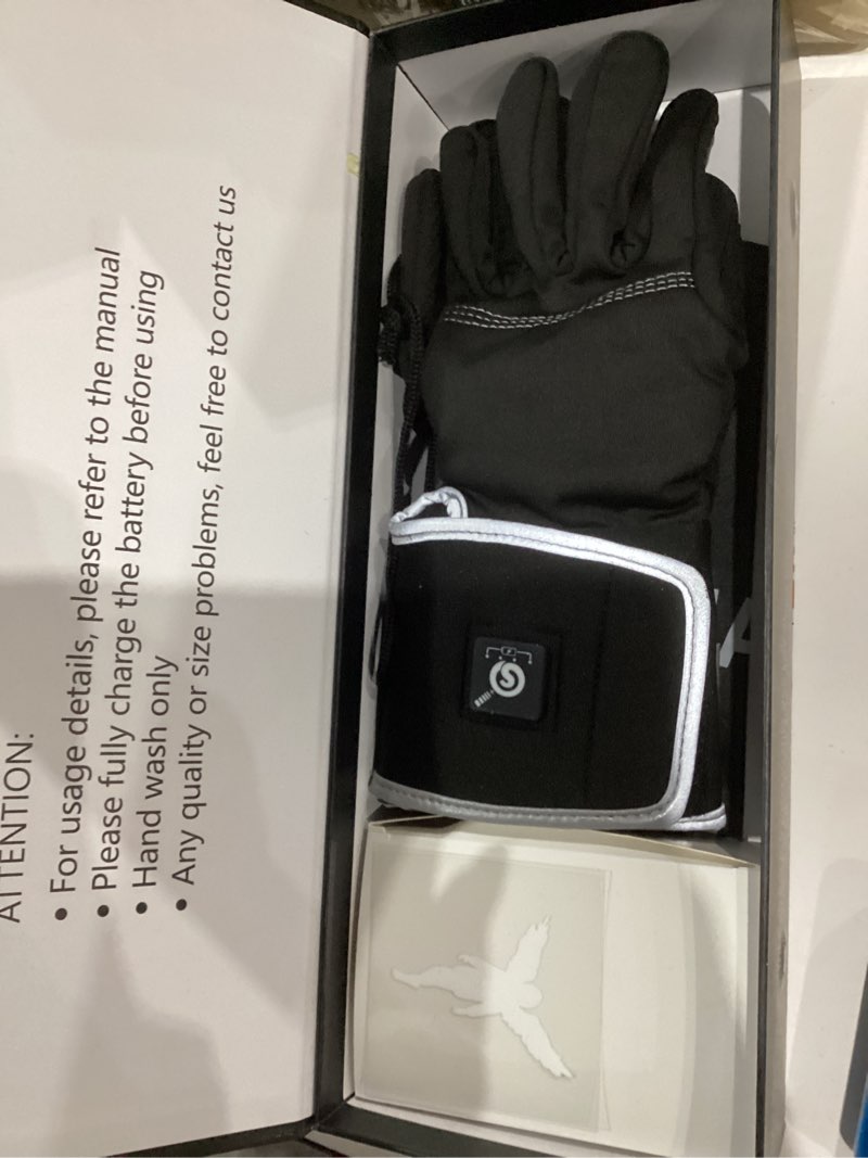 Condition photo showing New/Like New for SAVIOR HEAT Heated Glove Liners for Men Women, Rechargeable Battery Electric Heated Gloves, Winter Warm Glove Liners, Thin Gloves Riding Ski Snowboarding Hiking Cycling Hand Warmers X-Small-Small BH06