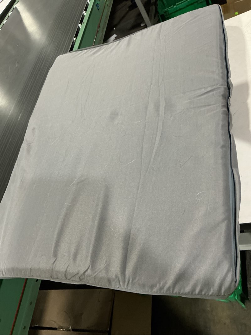 Condition photo showing Good Condition for vonabem large dog bed waterproof washable xl crate pad 42 inch, outdoor durable leather pet beds foam orthopedic, anti-slip xlarge kennel pads with removable cover reversible, 41"x27" grey xl-crate(41x27x3.5) grey