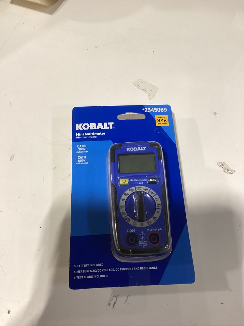  Kobalt Digital Display Multimeter 0.2 Amp 500V -Volt