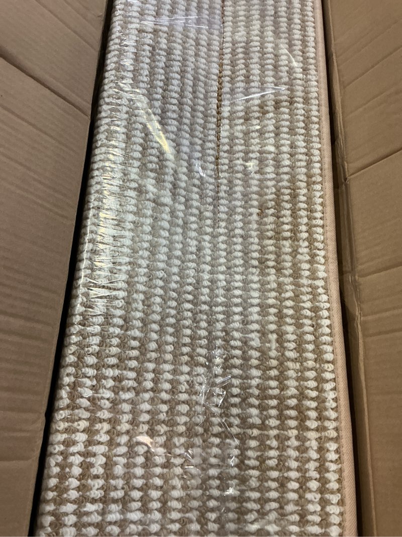 Condition photo showing New/Like New for bullnose stair treads for wooden steps: 14 pcs washable non slip stair ruuner peel and stick adhesive indoor step covers staircase protector 29.5"x9.5"x1.5" beige 29.5"x9.5"x1.5" beige 14