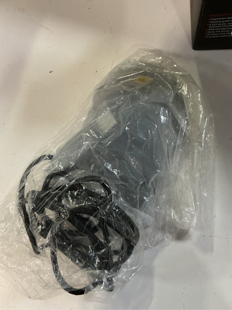 Condition photo showing New/Like New for redragon m612 predator rgb gaming mouse, 8000 dpi wired optical mouse with 11 programmable buttons & 5 backlit modes, software supports diy keybinds rapid fire button