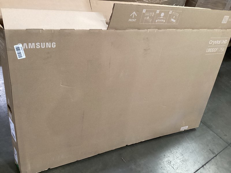 Condition photo showing New/Like New for samsung 75-inch class crystal uhd u8000f 4k smart tv (2025 model) endless free content, crystal processor 4k, metalstream design, knox security, alexa built-in 75-inch tv only