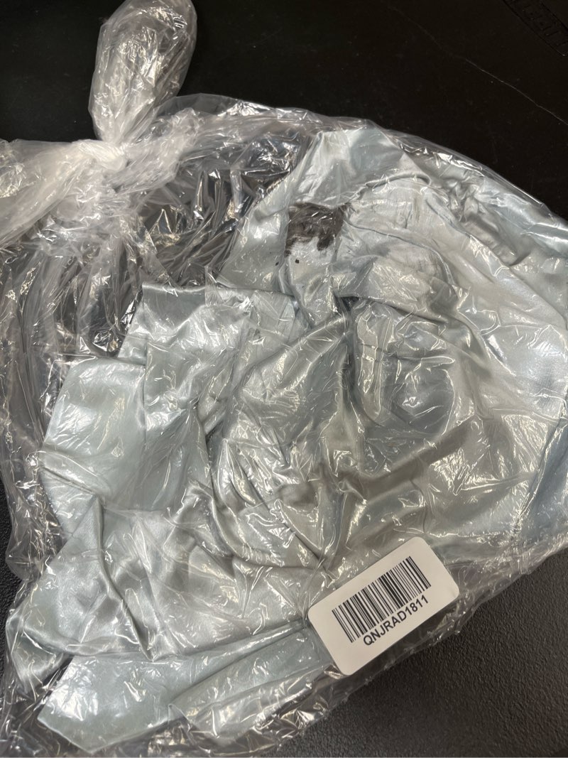 Condition photo showing As Is for 100% mulberry silk pillowcase, standard, light blue
