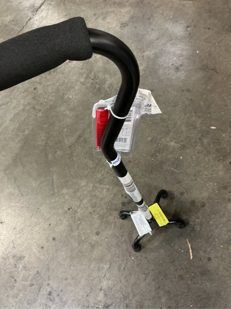 Condition photo showing Good Condition for equate quad walking cane with small base – height adjustable, 300 lb capacity