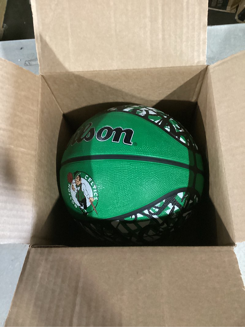 Condition photo showing Good Condition for wilson nba team graffiti basketballs - size 7-29.5" boston celtics