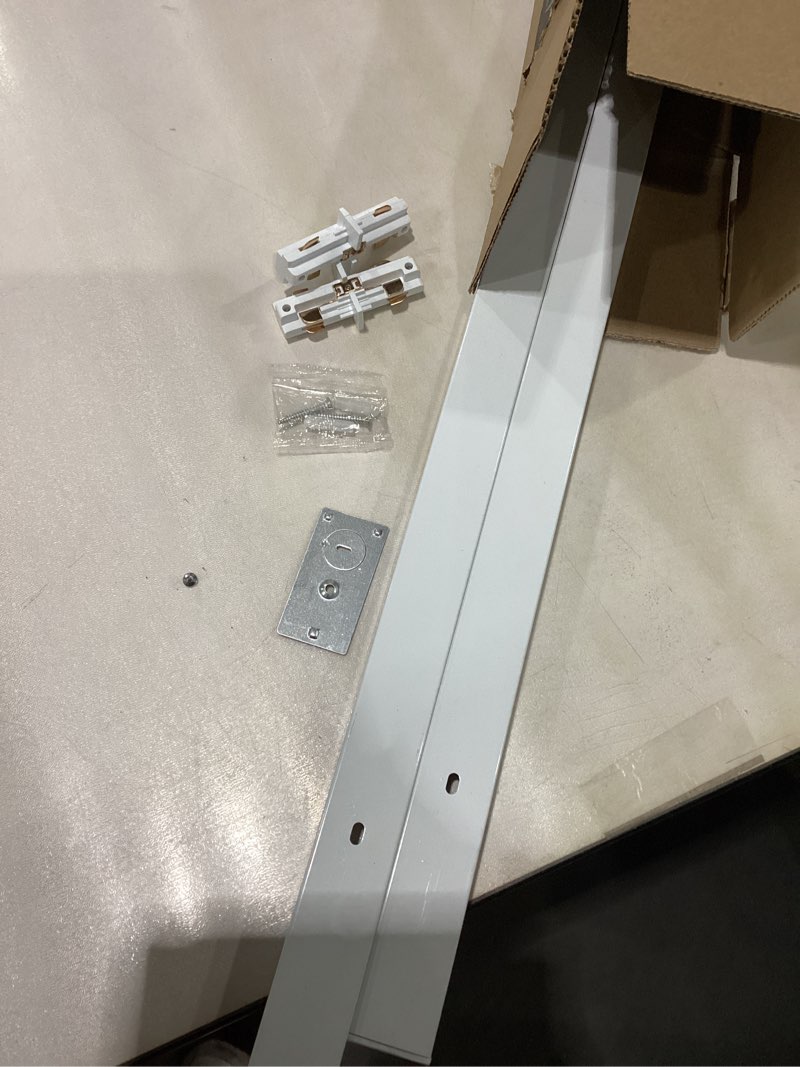 Condition photo showing As Is for VANoopee H Track Lighting Rails Kit, 6.6FT H Type Track Rails White with End Caps and Live End Feed Connector, Compatible with Single Circuit 120V H Style Track System, for H LED Track Lighting Heads