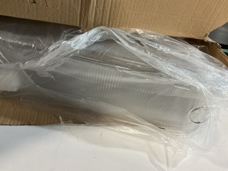 Condition photo showing Good Condition for 2 Pack Soda Can Organizer for Refrigerator, Stackable Canned Food Pop Cans Container Can Holder Dispenser with Lid for Fridge Rack Freezer, Clear Storage Bins-Holds 12 Cans Each (Clear)