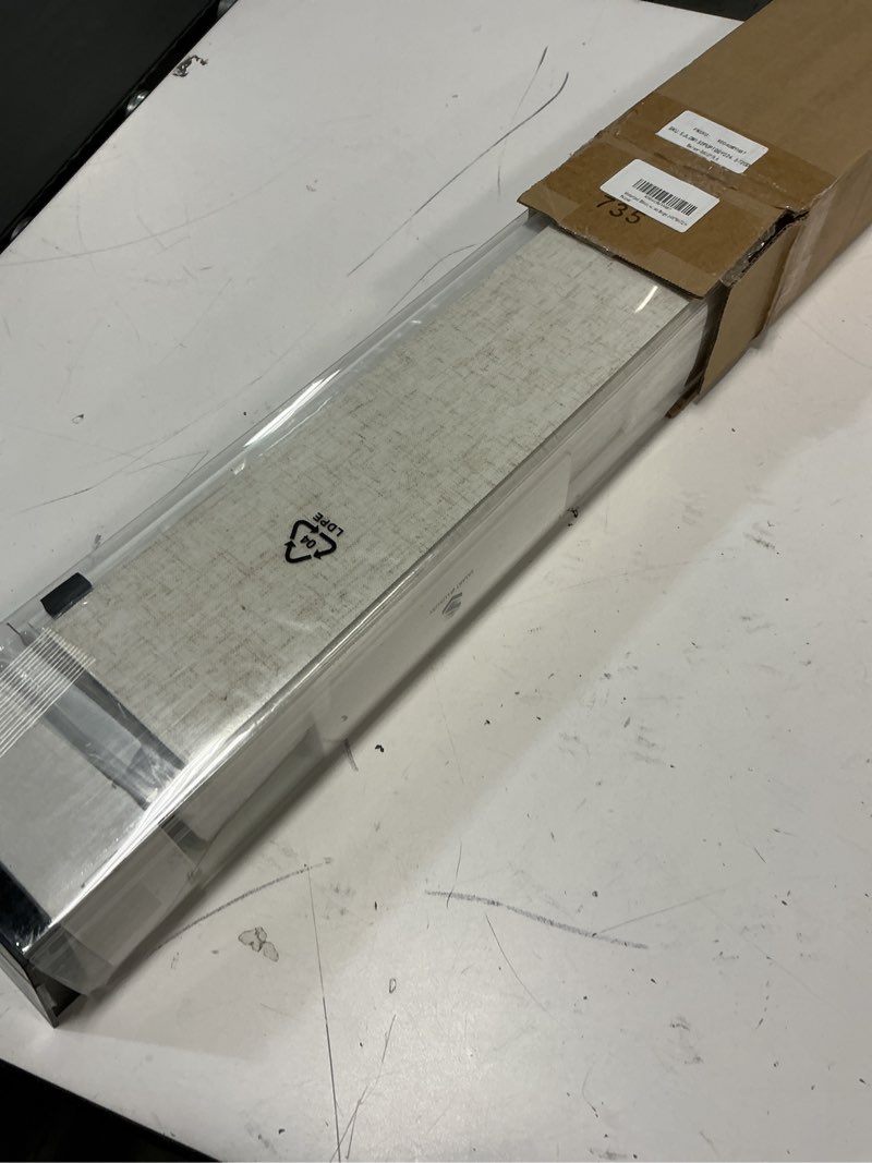 Condition photo showing Good Condition for no drill motorized blinds with remote, blackout automatic blinds with solar panel, cordless smart electric roller shades for windows, beige, 24½ x 72 beige 24.5"w x 72"h