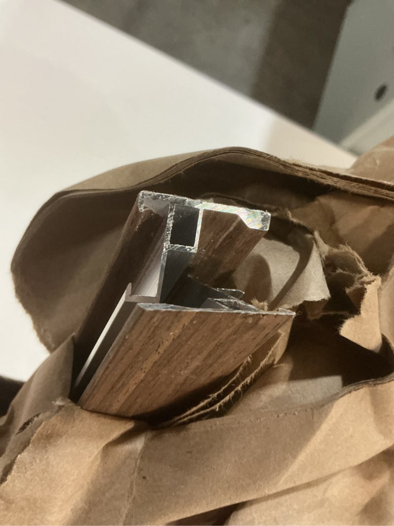 Condition photo showing Good Condition for canvas frame 36x48, diy metal floating frame, canvas floater frames for 0.6"-0.9" deep print painting (walnut,36"x48") walnut 36"x48"