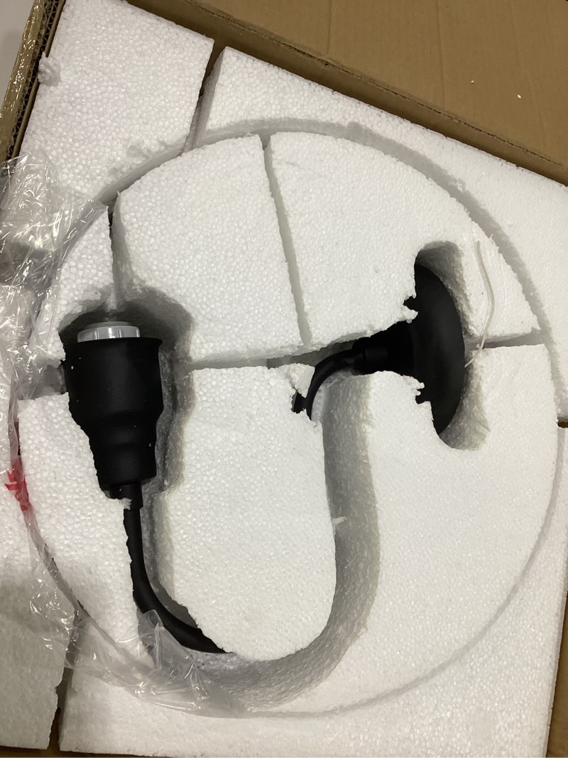 Condition photo showing New/Like New for 14in Dome Dusk to Dawn Outdoor Gooseneck Barn Light Matte Black Farmhouse Porch Outside Wall Sconce with Photocell Sensor Garage Exterior Barn Light Fixture for Deck, Cabin, Waterproof, SIMILAR TO STOCK PHOTO 