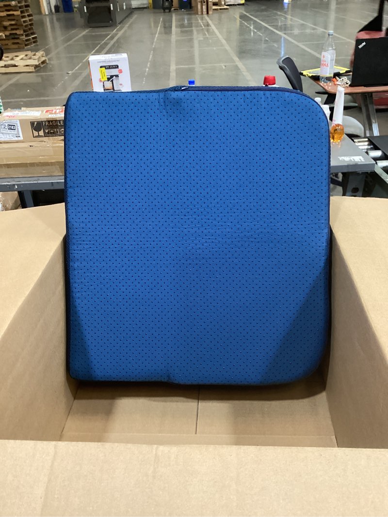 Condition photo showing As Is for cushzone seat cushion office chair cushions, car seat cushion, memory foam coccyx cushion for tailbone pain office chair car seat cushion, sciatica, coccyx, lower back pain relief (black)