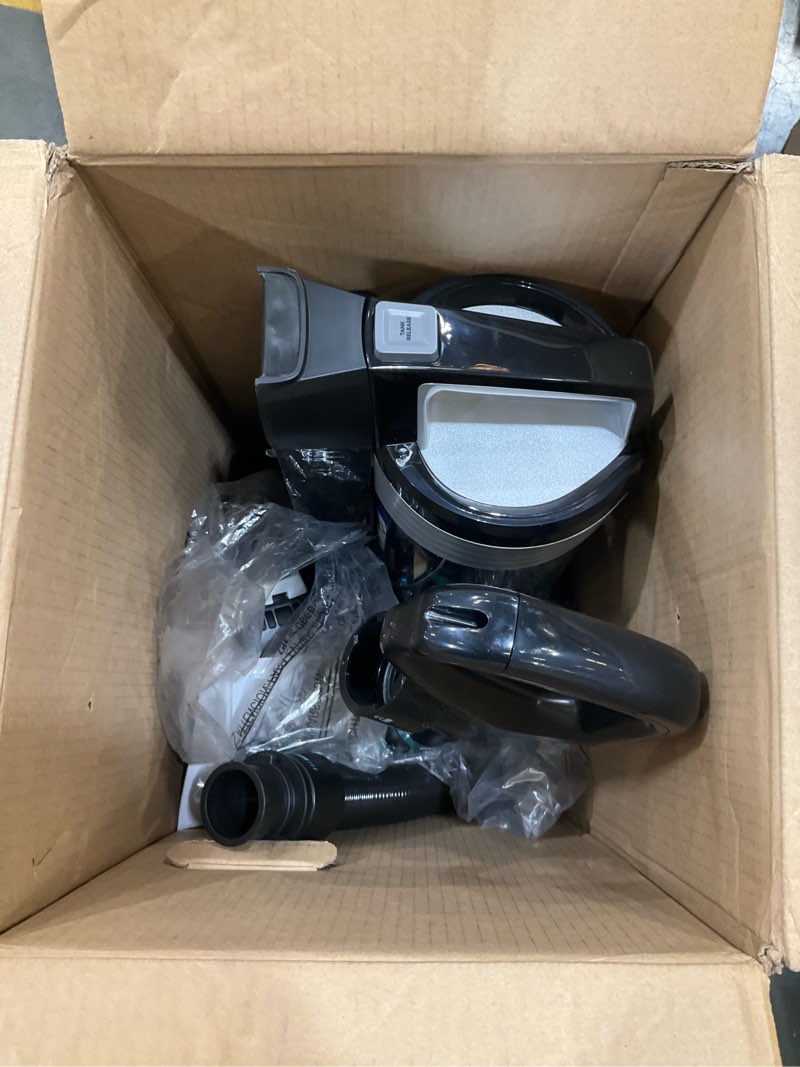 Condition photo showing As Is for bissell multiclean allergen rewind pet vacuum with hepa filter sealed system, automatic cord rewind, tangle-free brush roll, & led headlights, 3402 multiclean rewind