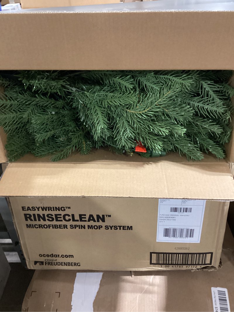 Condition photo showing As Is for 3ft pre-lit artificial small mini christmas tree with warm white multi-color led lights, remote control and timer, perfect for xmas tabletop decorations, home, kitchen, dining table top green green 3ft