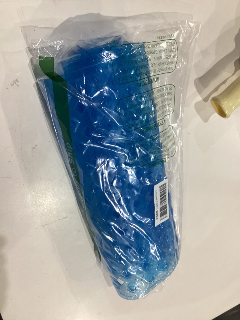 Condition photo showing Good Condition for yimobra non slip bath mat, super strong suction cups,34.5"x15.5"long tub mat with drain holes, machine washable fast draining shower mats, bathroom essentials,clear blue 34.5 x 15.5 inch clear blue