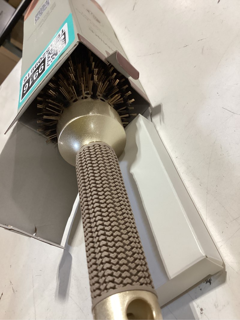 Condition photo showing As Is for aimike round brush for blow out, medium round hair brush nano thermal ceramic & ionic tech, for blow drying & styling, curling and shine - 2.9 inch barrel w/boar bristles 43mm-1.7 inch (2.9 inch with bristles)
