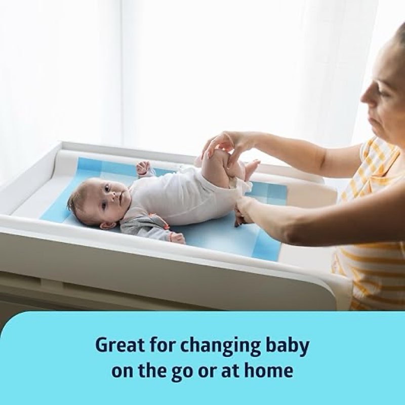 medline light absorbency underpad, 23" x 36", 50 count, disposable bed, furniture & surface protection, for kids, adults, elderly, puppy pad, changing pad, incontinence pee pad, chucks