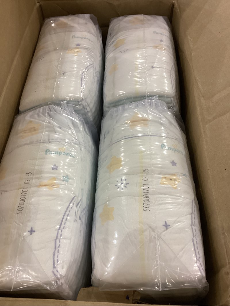 Condition photo showing New/Like New for Pampers ZZZ Overnight Diapers, Size 4 (22-37 lbs), 104 Count, Nighttime Protection Disposable Baby Diaper, Night Time Leak and Skin Protection Size 4 104