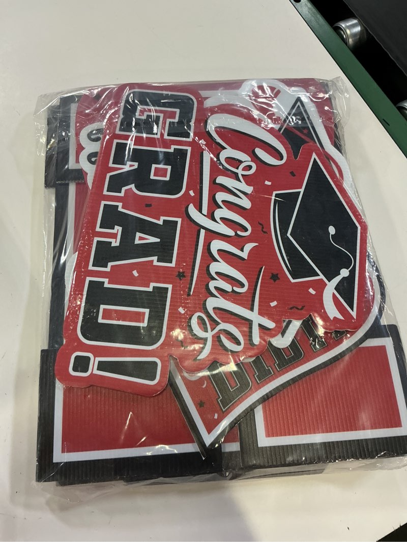 Condition photo showing New/Like New for red themed graduation decorations 2026 - graduation yard signs class of 2026,congratulate graduation yard signs - graduation party supplies for high school & graduation party decorations red 2026