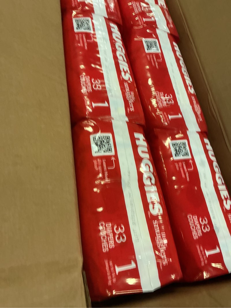 Condition photo showing New/Like New for Huggies Size 1 Diapers, Little Snugglers Diapers, Size 1 (8-14 lbs), 198 Count (6 Packs of 33), Packaging May Vary Size 1 198