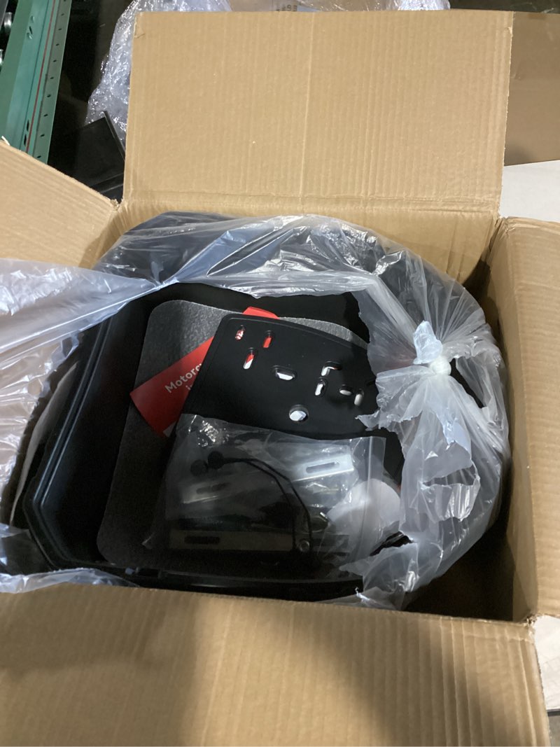 Condition photo showing Good Condition for 35l motorcycle top case, motorcycle daily tail box trunk lockable storage carrier plastic case with soft backrest universal mounting for helmet luggage, waterproof motorcycle top box - black