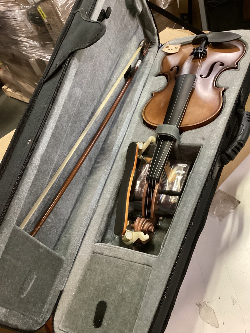 Condition photo showing As Is for SONICAKE Violin 4/4 Full Size Set, Fiddle Solidwood for Beginners Adults, Acoustic Violin with Hard 
