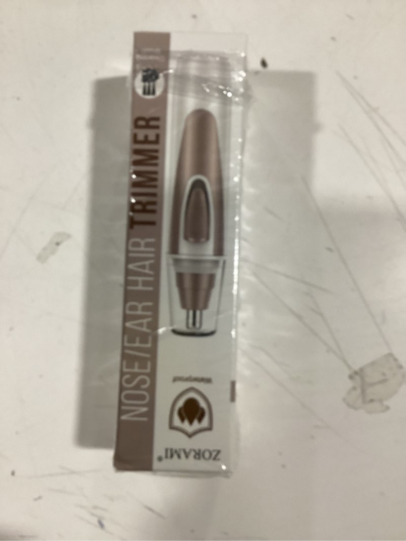 Condition photo showing Good Condition for Ear and Nose Hair Trimmer Clipper - 2025 Professional Painless Eyebrow & Facial Hair Trimmer for Men Women, Battery-Operated Trimmer with IPX7 Waterproof, Dual Edge Blades for Easy Cleansing Pink