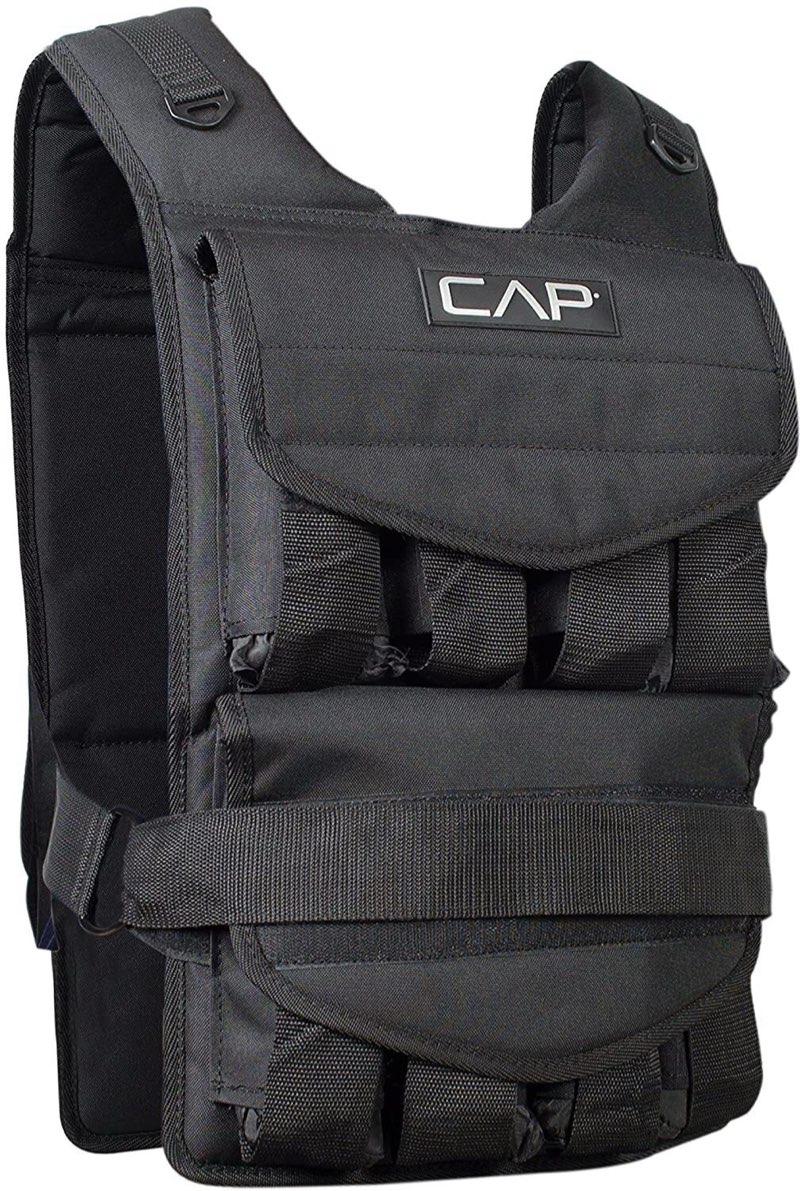 cap barbell adjustable weighted vest, 60 lb