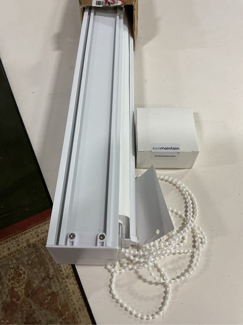 Condition photo showing Good Condition for Cordless Zebra Blinds for Windows –(70" W x 47" H,White) Dual Layer Fabric Roller Shades, Custom, Sheer Shades Ideal for Home,Sliding Glass Door and Office White 70"W x 47"H