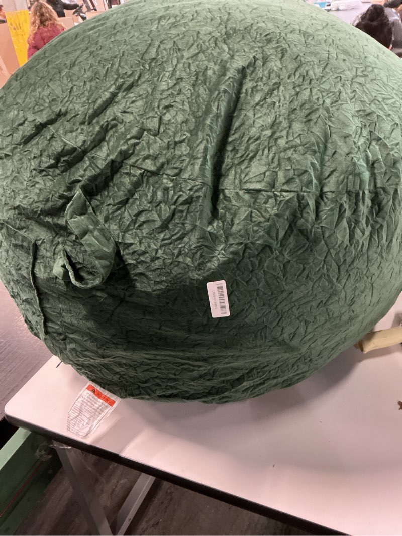 Condition photo showing Good Condition for ( color green) Bean Bag Chairs, Memory Foam Stuffing Bean Bag Chair for Adults/Teens/Kids, Velvet Lazy Sofa Furniture with Removable High-Rebound Memory Foam for Living Room Bedroom College Dorm Medium (36x36x23 In) 