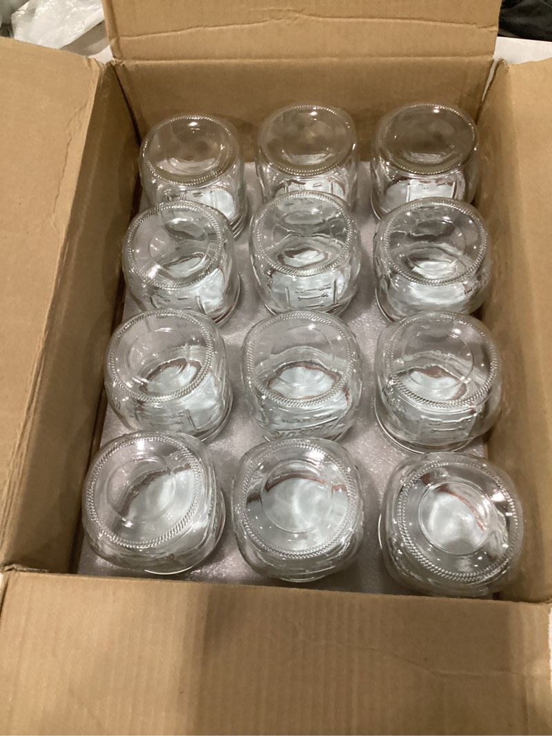 Condition photo showing New/Like New for ieavier 12pcs wide mouth mason jars 16oz with airtight lids and bands, canning jars with crystal glass for food storage, spice jars, canning, diy projects, jam, jelly, honey, preserving, drinking 16oz-12pack