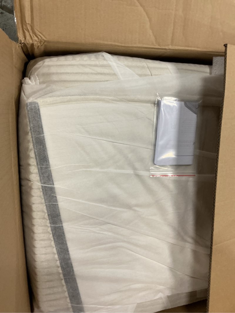 Condition photo showing New/Like New for Yaheetech 360° Swivel Glider Chair for Nursery, Rocking Chair Nursing Chair with Side Pockets, Corduroy Glider for Living Room with High Back Beige Beige Swivel