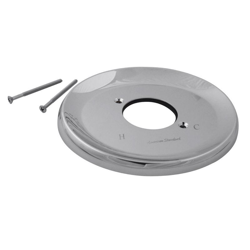Escutcheon and Screws for Bath/Shower Faucet, Polished Chrome (No Screws)