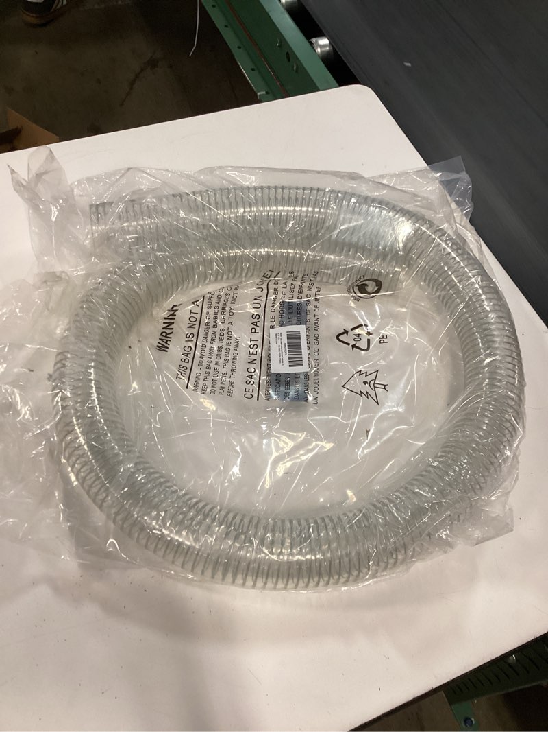 Condition photo showing New/Like New for clear wire reinforced suction hose 2"id 5ft pvc vacuum tubing | heavy duty,flexible,non-collapsible,high pressure,vinyl discharge pipe,drawing water oil powder fuel for pump marine pond 5 ft 2" id