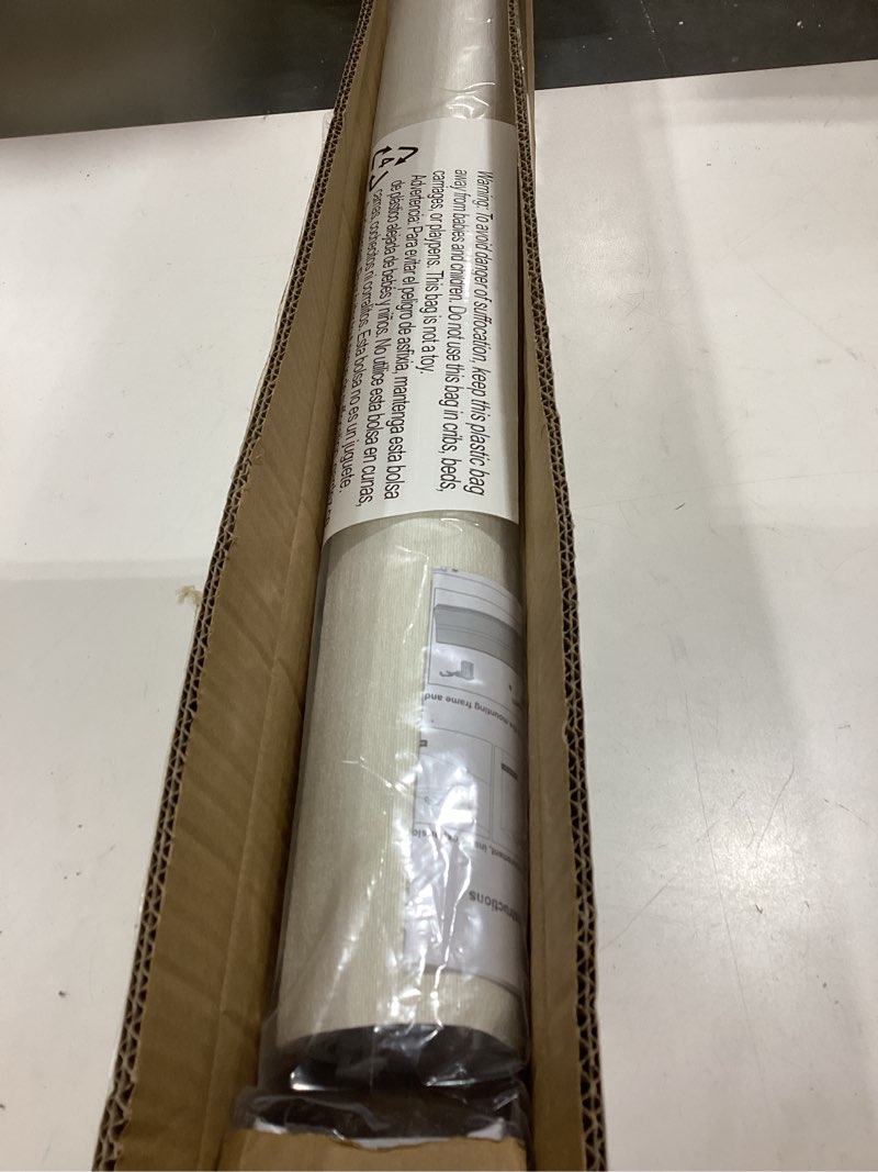 Condition photo showing Good Condition for cordless light filtering roman shades for indoor windows, bedroom, nursery, home, office, room darkening, thermal insulated & uv protection, easy install off-white 33"w x 64"h