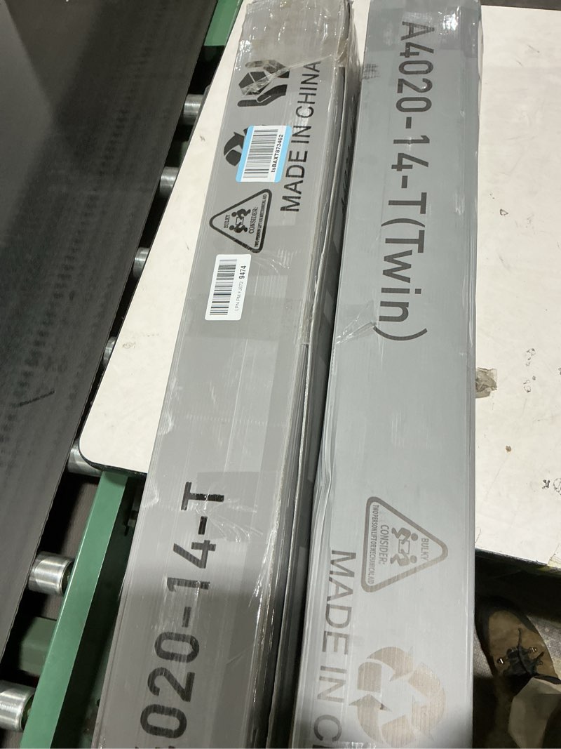 Condition photo showing Good Condition for Metal Bed Frame,Twin Size Bed Frame with Storage Space,Heavy Duty Sturdy Mattress Foundation,Easy Assembly,No Box Spring Needed, Black,14 Inch,Twin