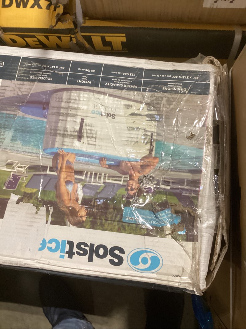 Condition photo showing New/Like New for SOLSTICE 1-2 Person Cold Tub, Inflatable Plunge Bath w/Insulated Lid, 100-Gallon Capacity - Includes Pump, Spacious 30-Inch Deep Interior, Durable Drop-Stitch Construction Cold Tub - 100 Gallon