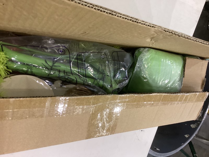 Condition photo showing New/Like New for 3 ft Whimsical Christmas Tree Set Christmas Trees and Ornament Set Artificial Tree with Lights Xmas Green Fur Skirt Xmas Tree Topper Red Xmas Ball Candy Ornaments for Xmas Holiday