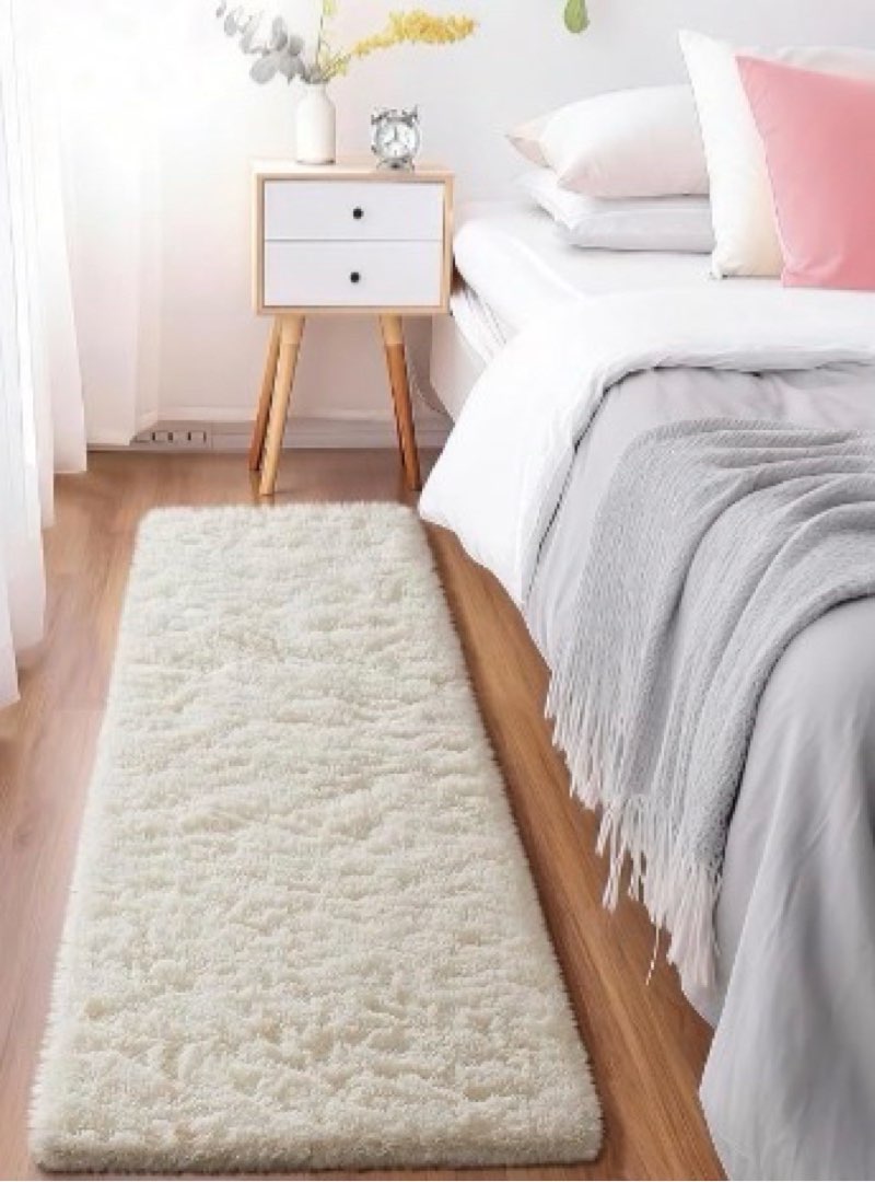 ophanie runner rug for hallway, 2x5 upgrade non-slip fluffy soft bedside rugs, bedroom living room 2 pcs 
