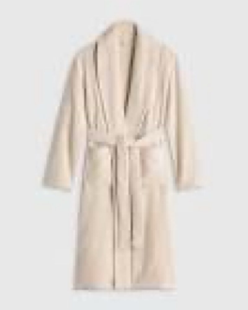 turkish cotton terry robe, m, birch