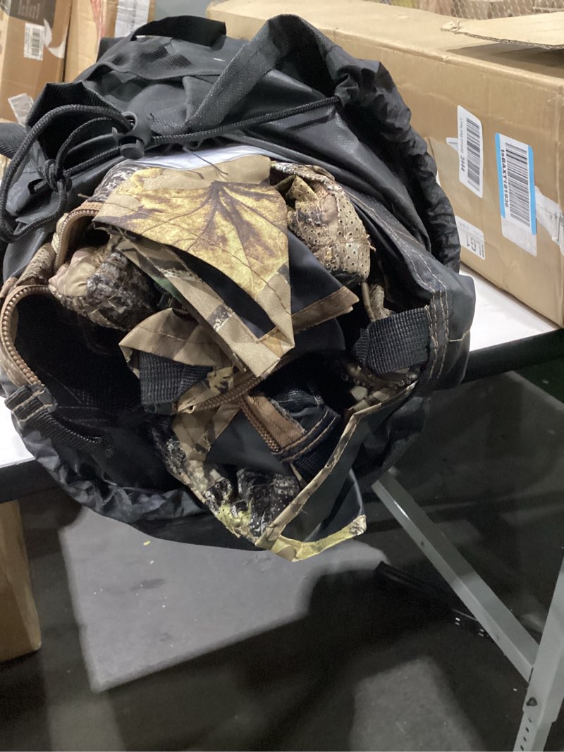 Condition photo showing Good Condition for Hunting Blind 270/360 Degree See Through Ground Blind with Carrying Bag, 2/3 Person Pop Up Camouflage Tent Portable Concealed Shelter