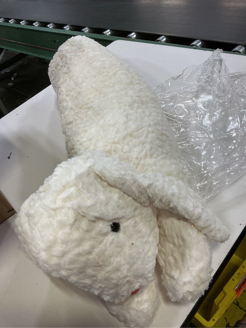 Condition photo showing Good Condition for hofun4u rabbit plush pillow, rabbit stuffed animal, rabbit plush long body pillow for kids adults (white,35 inch) 35 inch white