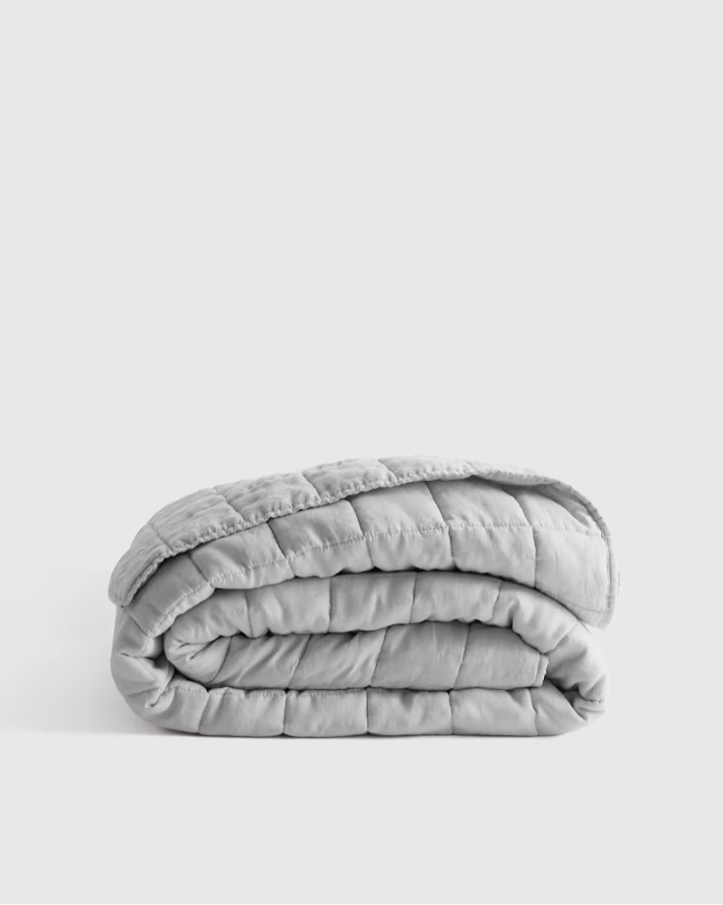 european linen box quilt full/queen gray