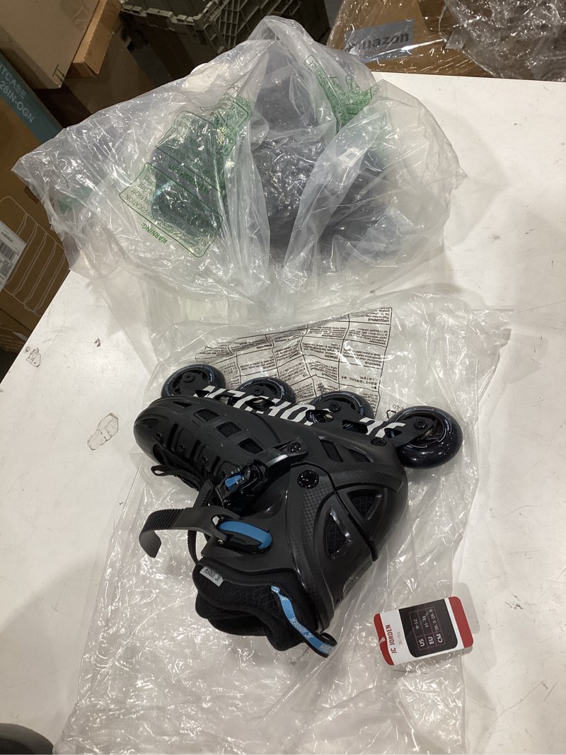 Condition photo showing Good Condition for inline skates for kids girls and boys, 4 sizes adjustable roller skates blades with full light up wheels for women men, durable outer shell, roller skates 4-12 adults blue xlarge-youth & adult (8-11 us)
