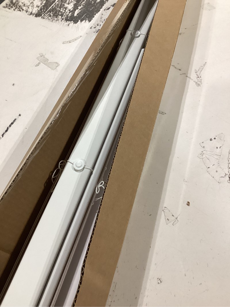 Condition photo showing Good Condition for LazBlinds No Tools No Drill 1" Vinyl Mini Blinds, Cordless Blinds for Windows, Light Filtering Horizontal Window Blinds & Shades, 46" W x 48" H, White Cordless-white 46" W x 48" H