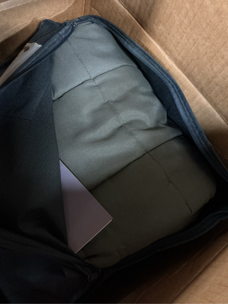 Condition photo showing Good Condition for l'agraty weighted blanket for adults- dark grey, 48"x72", 15lbs, twin full size heavy throw blanket, cooling, breathable, microfiber with glass beads, big, washable, all-season 01-dark grey 48" x 72" | 15lbs