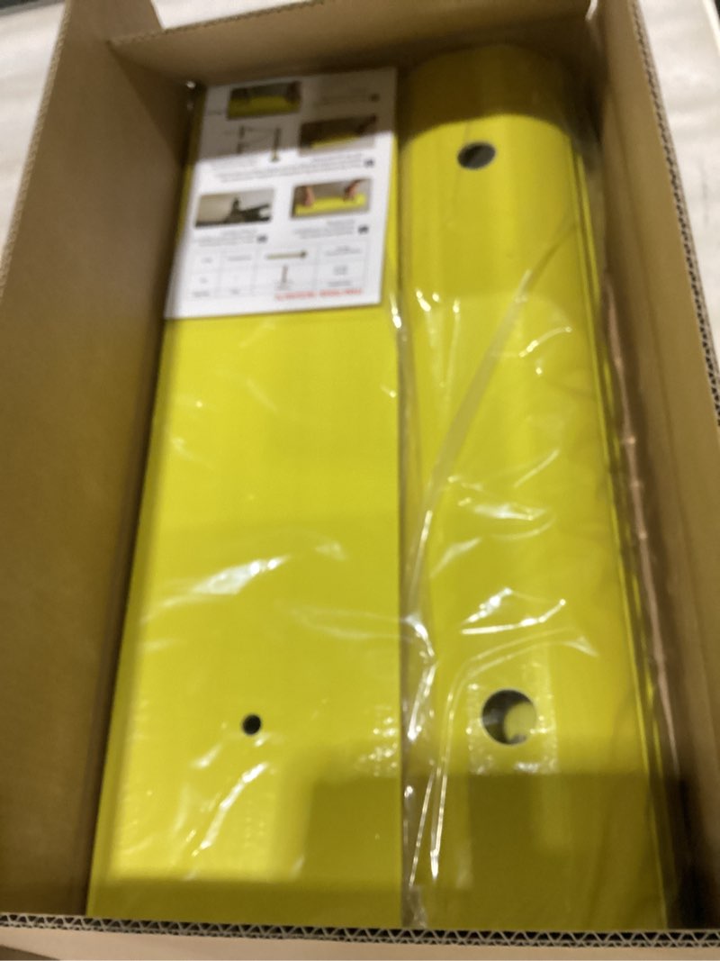 Condition photo showing Good Condition for roblock 22" parking stopper for home garage & outside, heavy duty garage stoppers for protecting your vehicle, parking aids for new drivers, wheel stops for cars, vans, trailer, 2 packs, yellow 3.1"h updated 2pcs