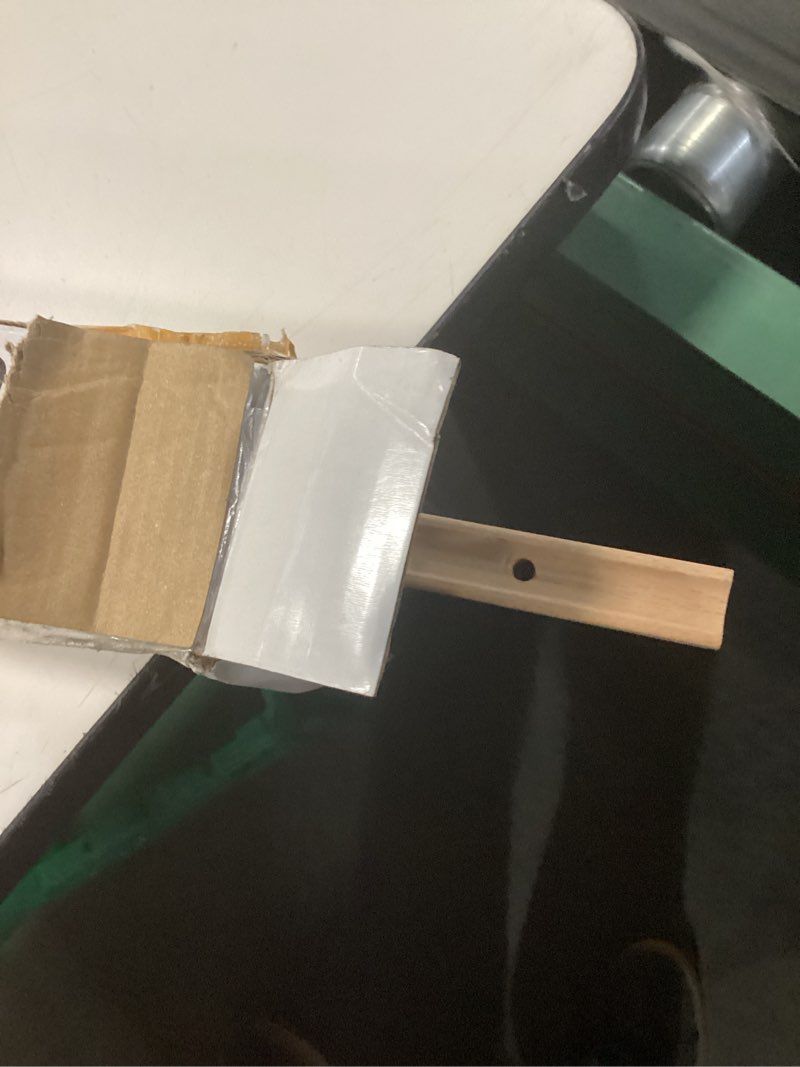 Condition photo showing As Is for meeden wood easel stand for display: wooden display tripod stand for posters pictures paintings - wedding decor holder for welcome sign natural color
