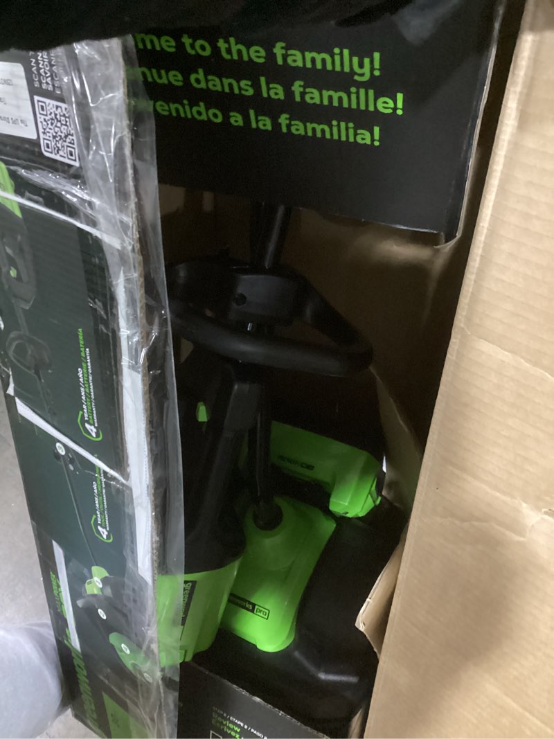 Condition photo showing Good Condition for Greenworks - 80V 12” Cordless Brushless Snow Shovel with 2.0 Ah Battery and Rapid Charger - Black/Green