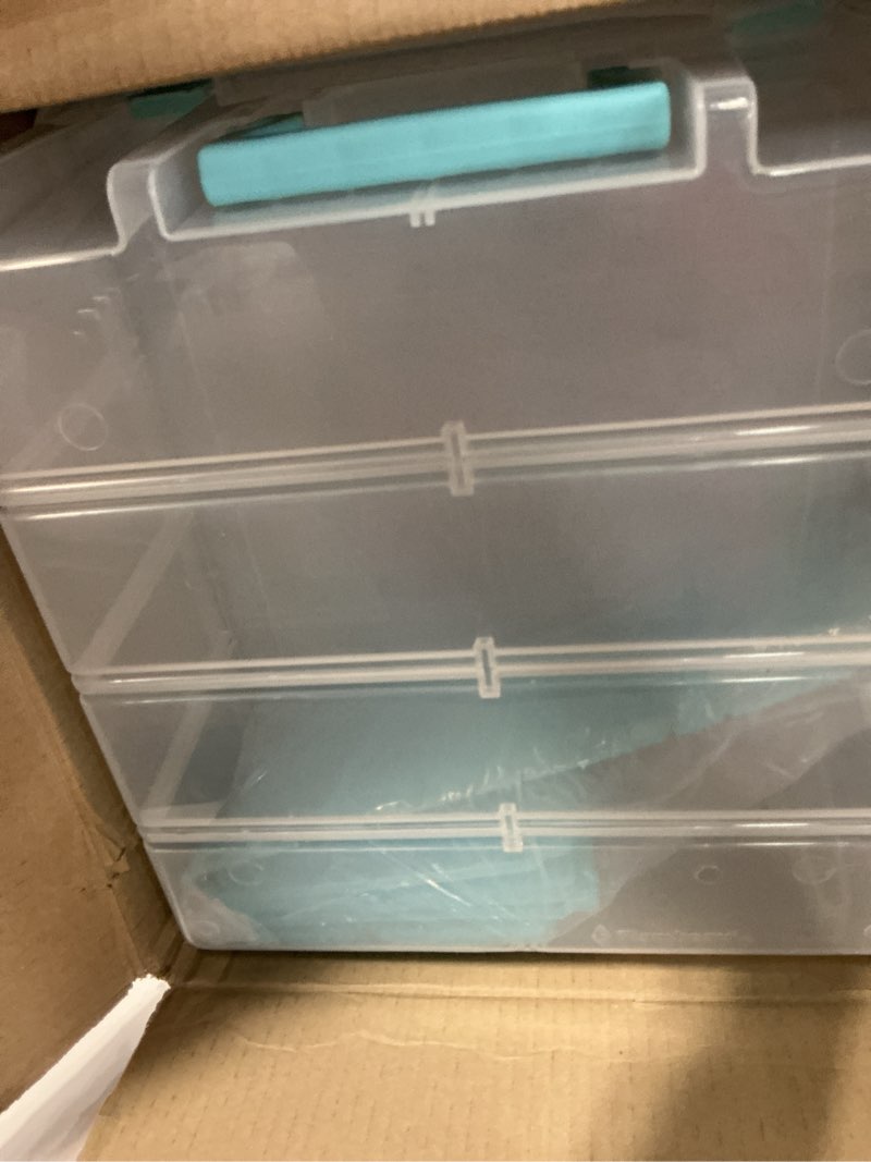 Condition photo showing Good Condition for ArtBin 6990RH-AMZ Super Satchel Double Deep Compartment Box - Art Storage with 8 Removable Compartments, Smart Closure for Craft Supplies (Aqua- Pack of 3) Aqua Pack of 3