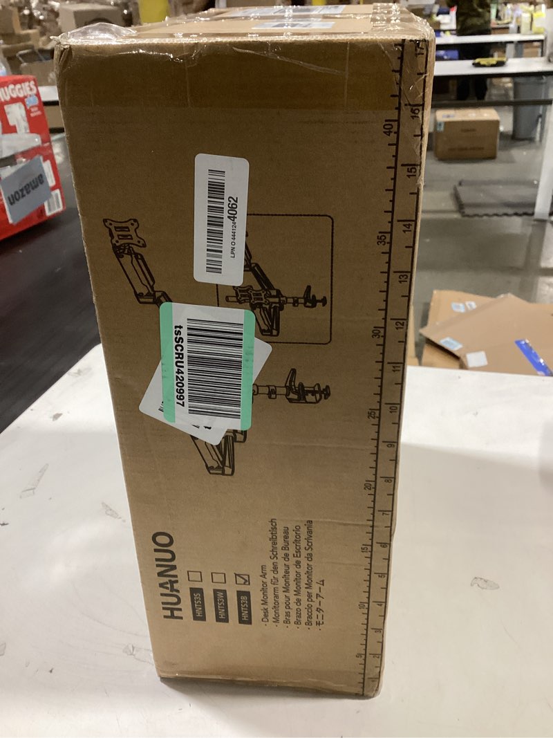 Condition photo showing New/Like New for HUANUO Triple Monitor Mount for 17 to 32 inch Screens, Adjustment Gaming Triple Monitor Stand with Swivel, Tilt, Rotation, Clamp & Grommet Kit Black